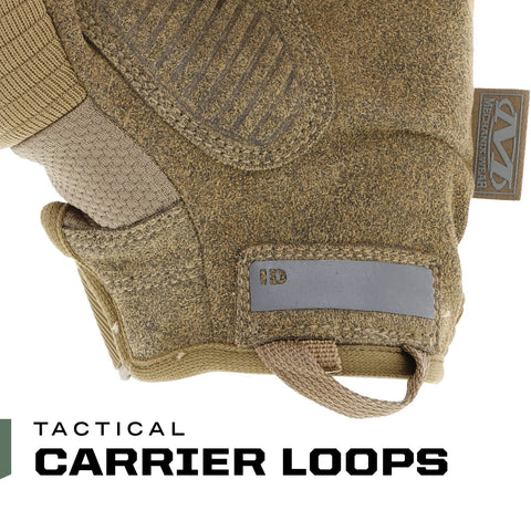Mechanix Wear M-Pact 3 nylon carrier loops streamline tool storage.