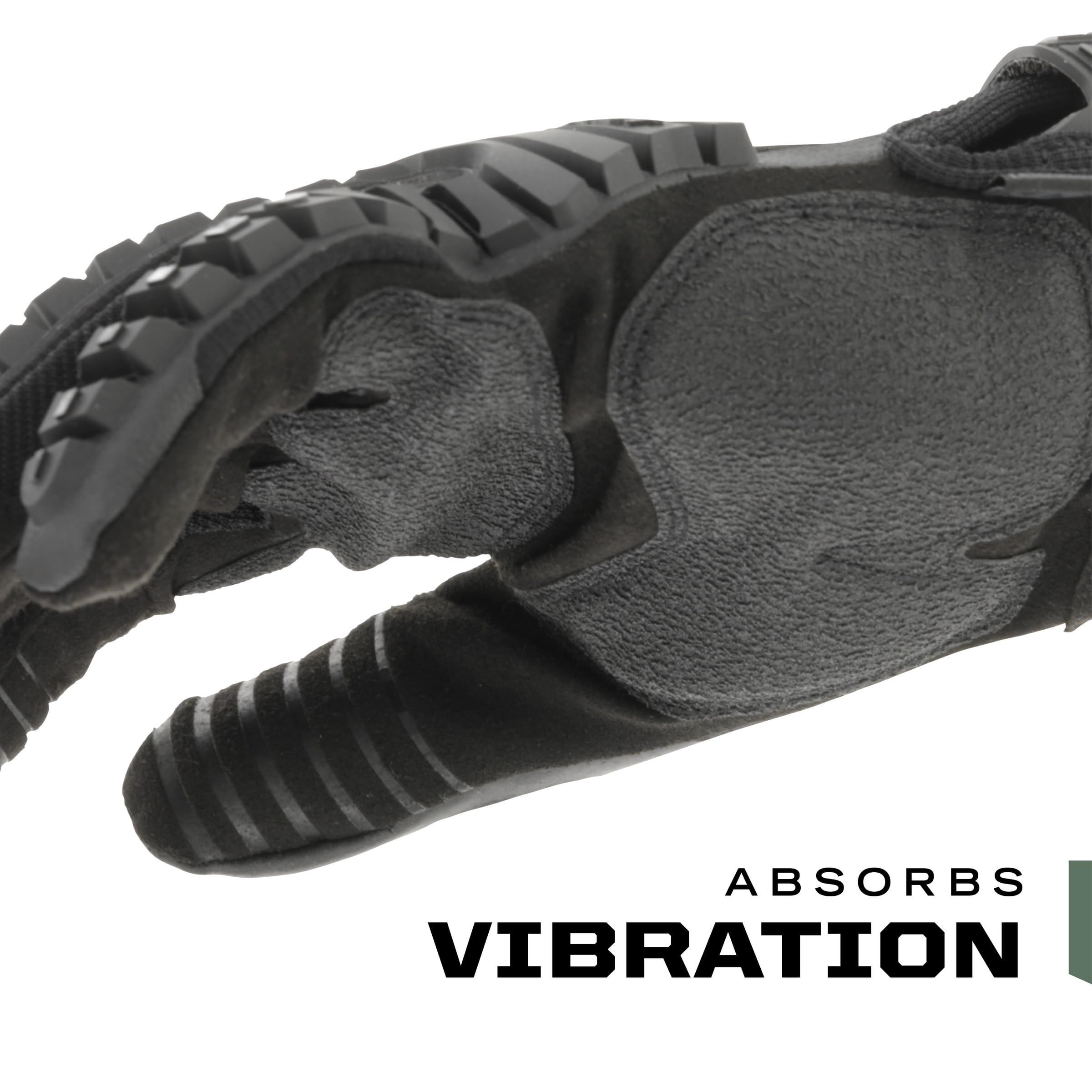 Mechanix Wear M-Pact Covert with embossed fingertip pattern for dexterity.