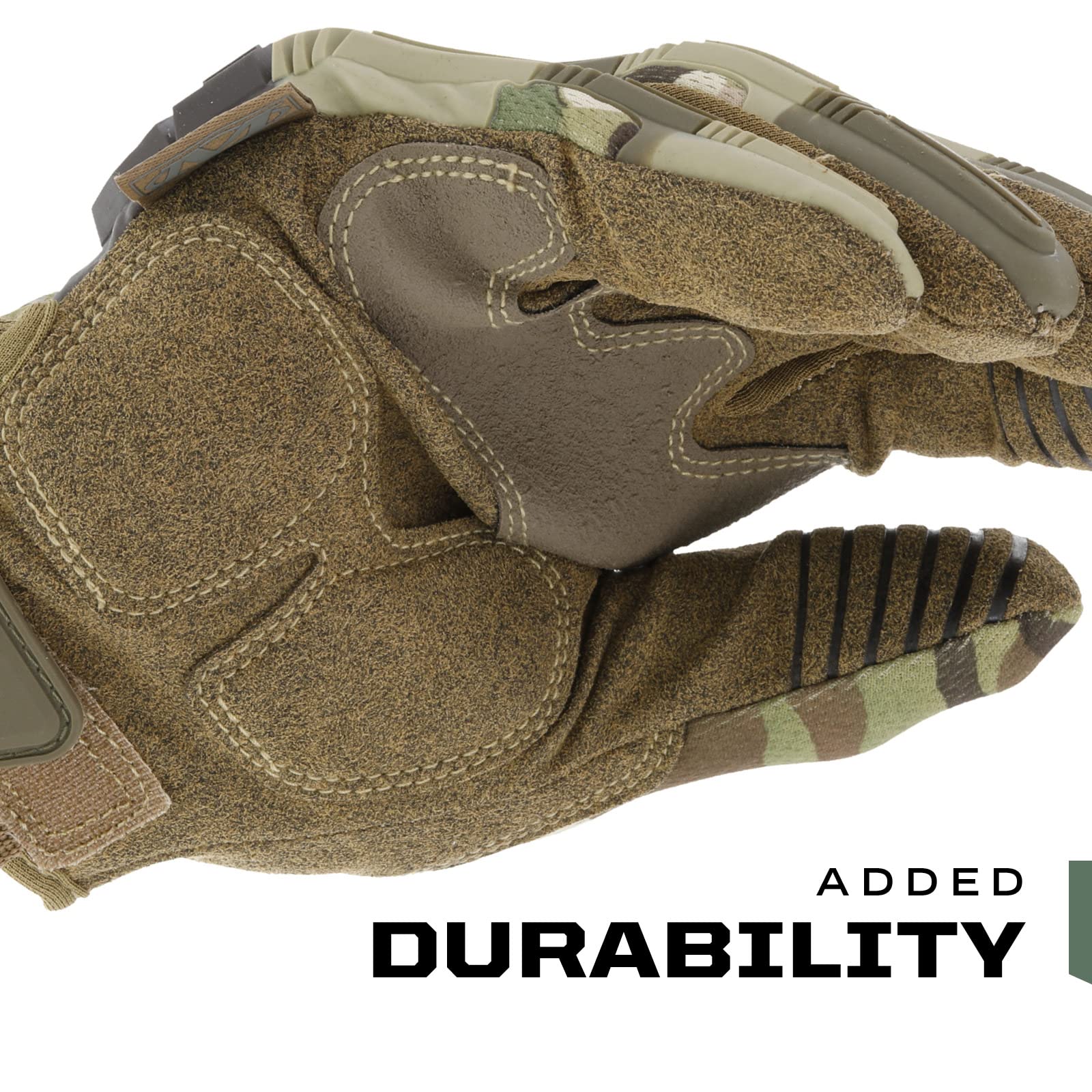 D3O palm padding absorbs shock for comfortable long sessions in the M-Pact gloves.