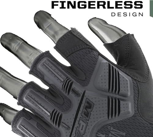Mechanix Wear M-Pact fingerless gloves showcase D3O palm padding for impact energy dampening.
