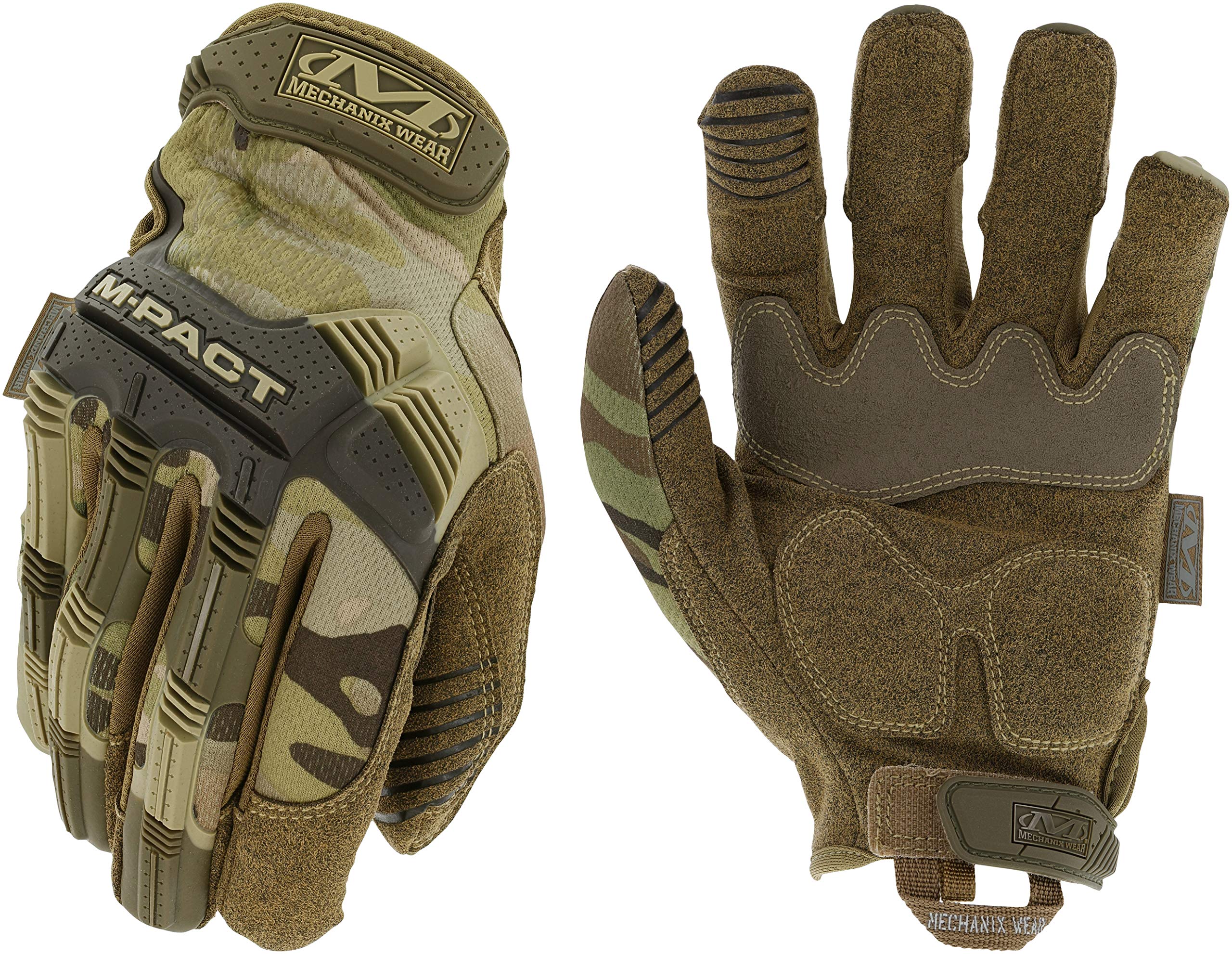Mechanix Wear M-Pact gloves with knuckle guard for enhanced impact protection in rugged field work.