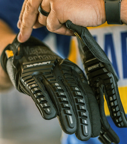Mechanix Wear M-Pact ripstop back fabric resists snags and sheds water.