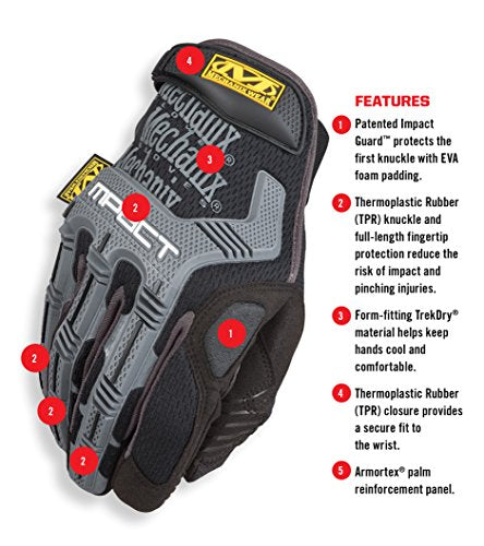 Mechanix Wear M-Pact machine washable design for easy cleanup after tough jobs.