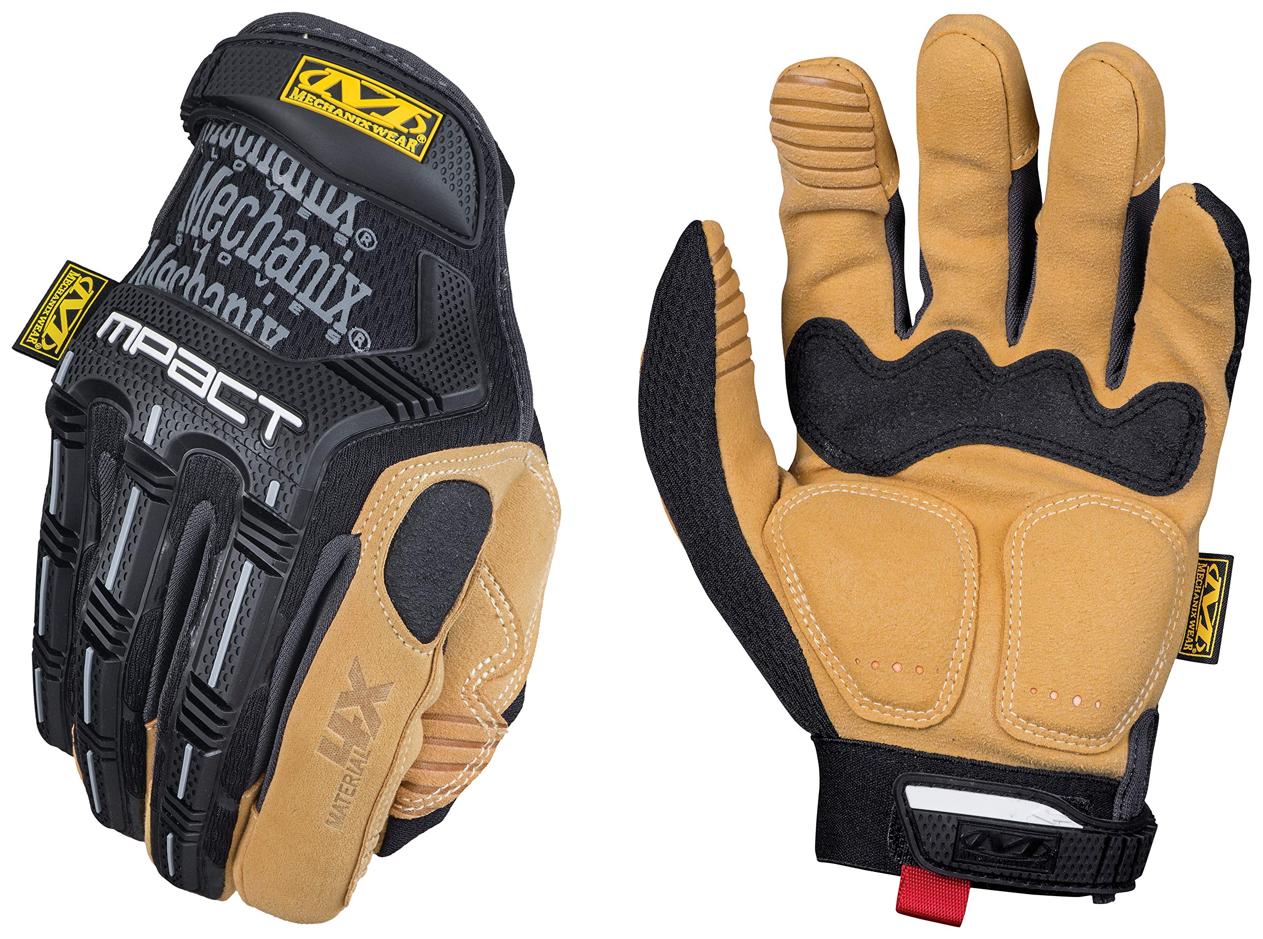 Mechanix Wear Material4X M-Pact with first knuckle pad protects hands during heavy tasks.