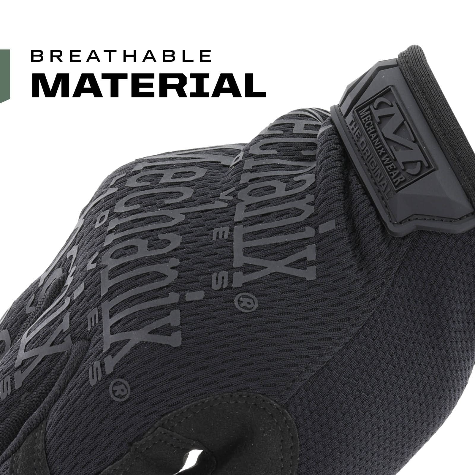 Mechanix Wear Original Tactical Glove welded thumb panel enhances durability during repetitive gripping.