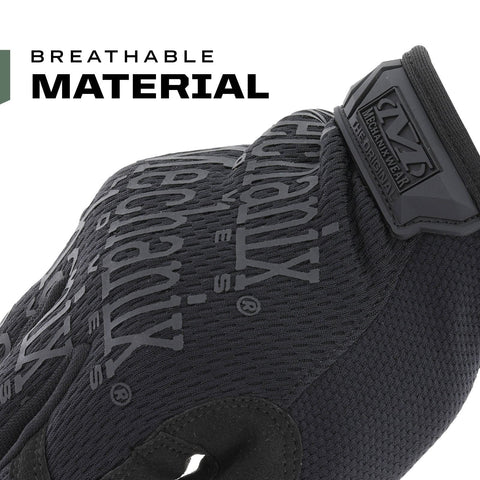 Mechanix Wear Original Tactical Glove welded thumb panel enhances durability during repetitive gripping.