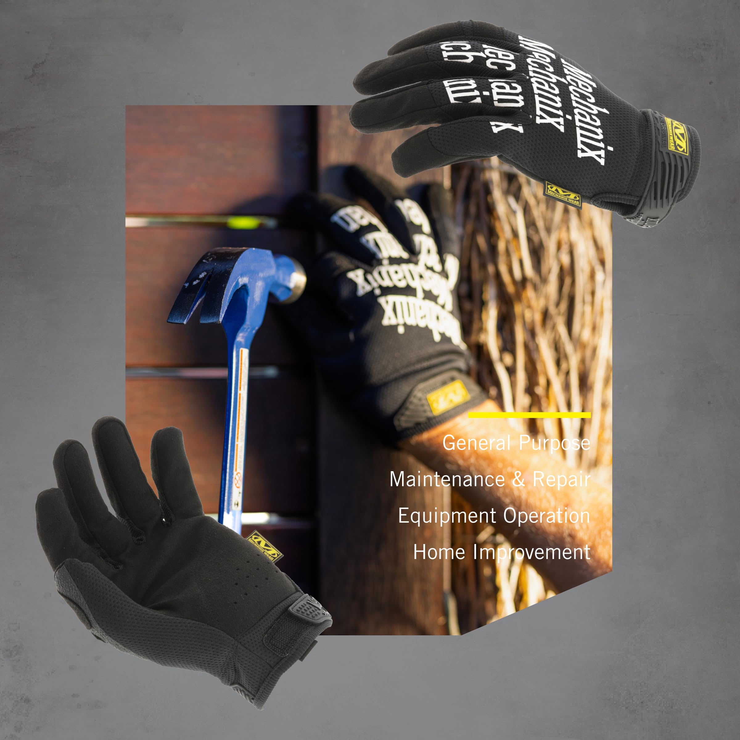 Mechanix Wear Original Work Gloves thumb saddle welded lock ring enhances durability and control