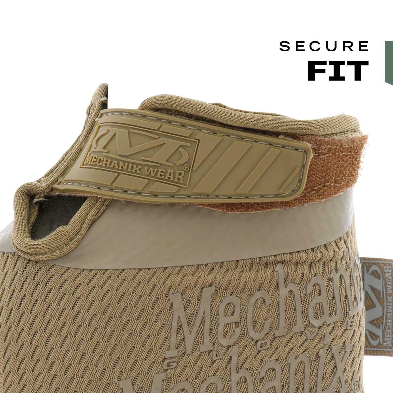 Mechanix Wear Tactical Specialty secure fit via TPR closure and adjustable strap.