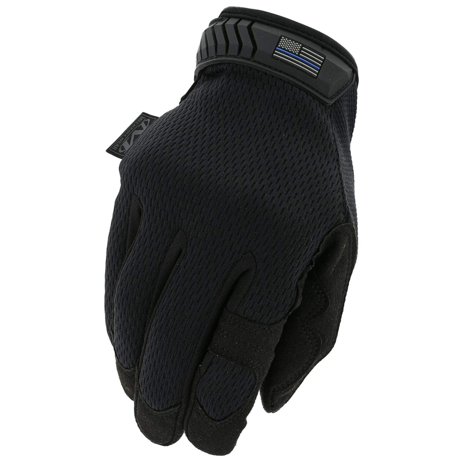 Mechanix Wear Thin Blue Line Covert gloves palm is touchscreen compatible.