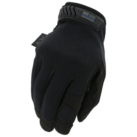 Mechanix Wear Thin Blue Line Covert gloves palm is touchscreen compatible.