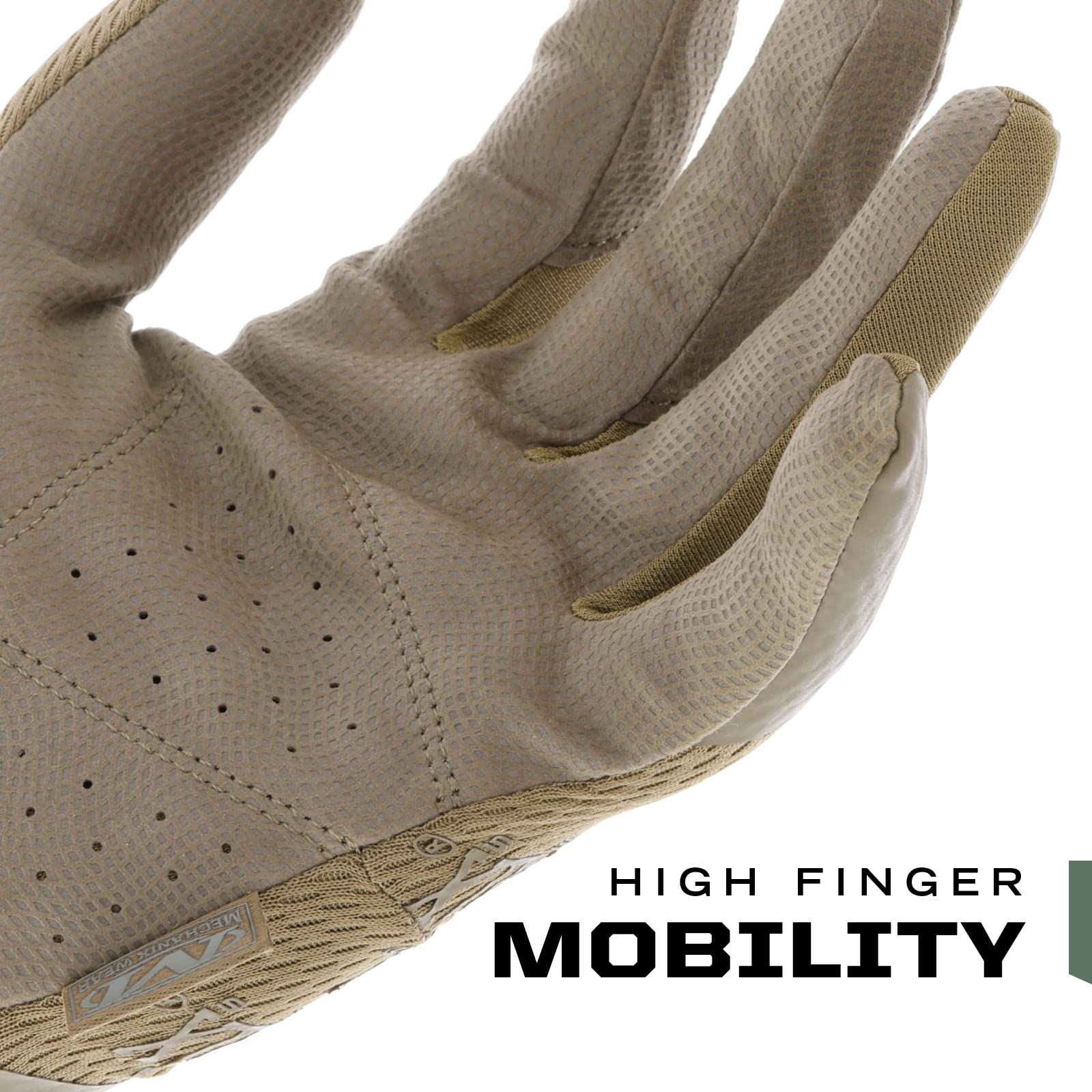 Mechanix Wear TrekDry back-of-hand breathability reduces heat.