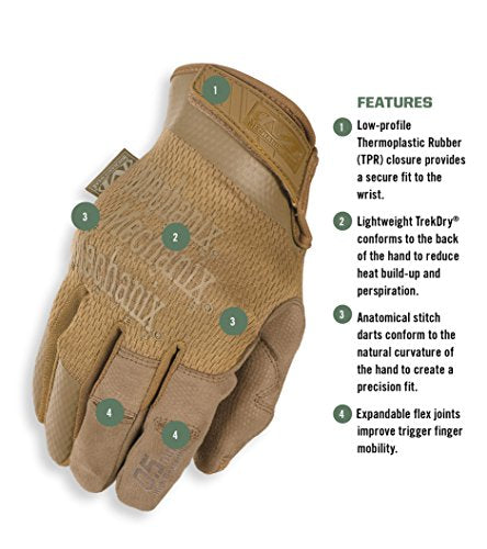 Mechanix Wear gloves ideal for airsoft, paintball, and range use.