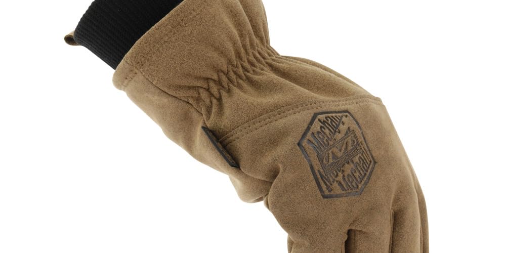 Mechanix Wear water-repellent surface protects against snow and rain on site