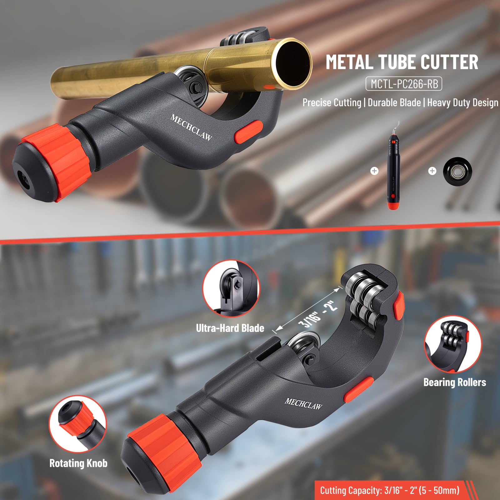 Replaceable blade keeps MECHCLAW cutter sharp for long-term value