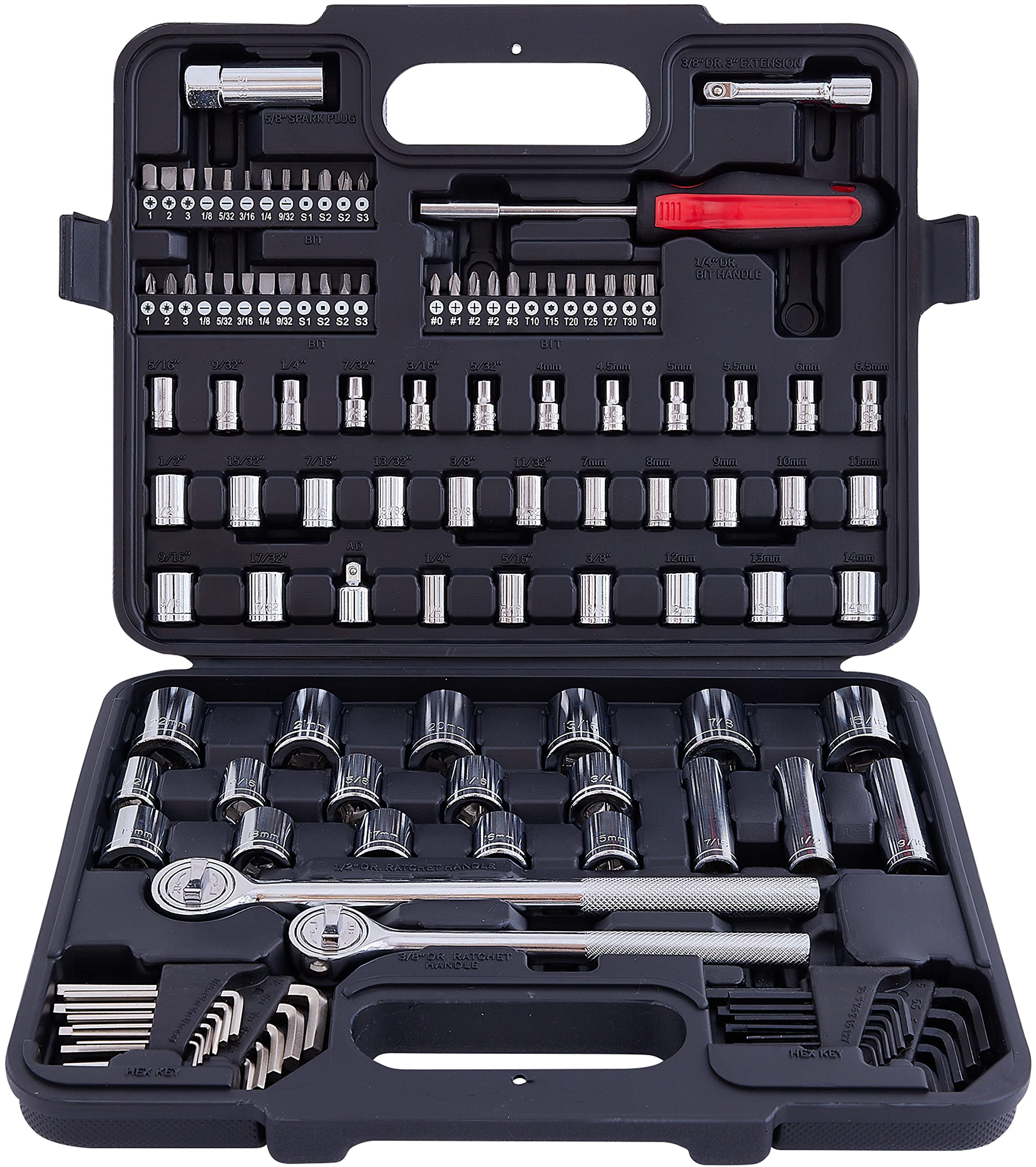 MECHMAX 120-piece socket set shown in an organized case for quick tool access.