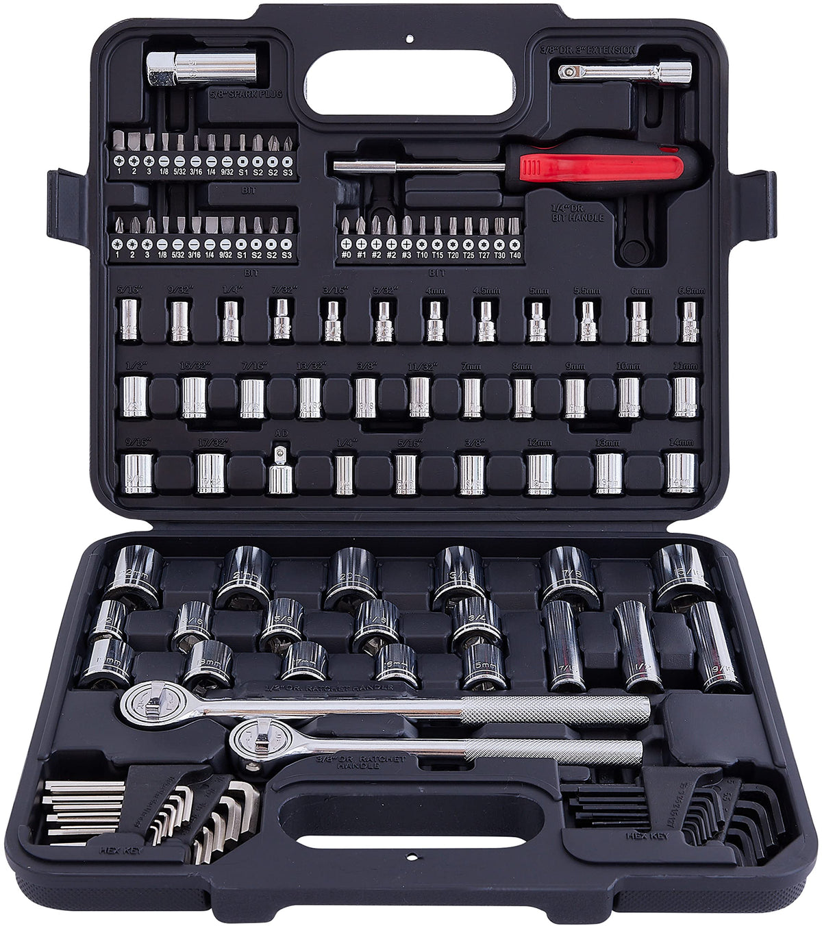 MECHMAX 120-piece socket set shown in an organized case for quick tool access.
