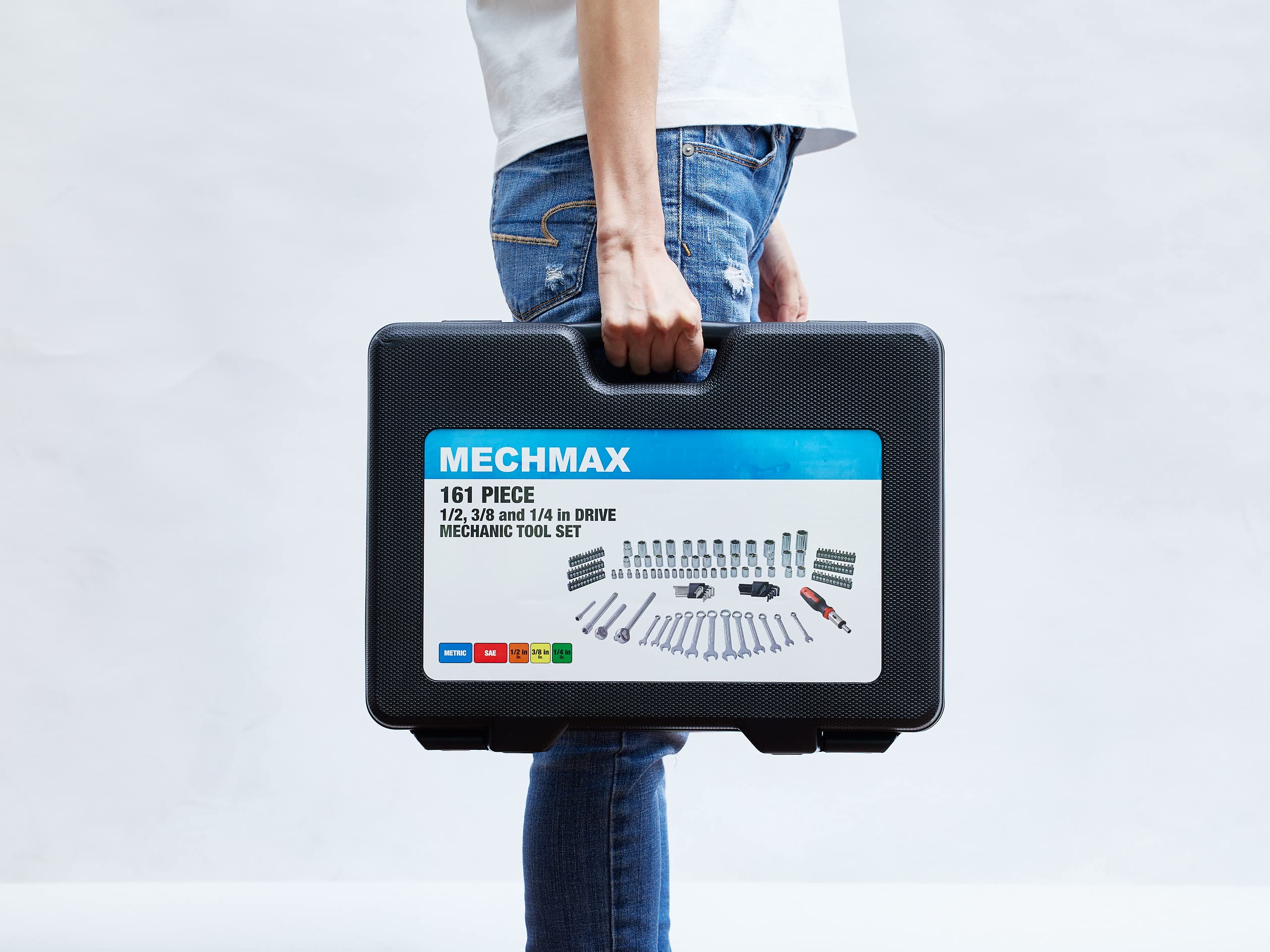 MECHMAX blow-molded case keeps tools organized and secure