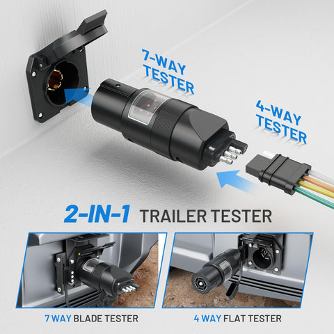 MECMO 7-pin and 4-pin adapter for universal trailer compatibility.