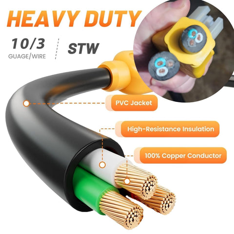 MECMO 1.5 ft cord length suits tight appliance setups.