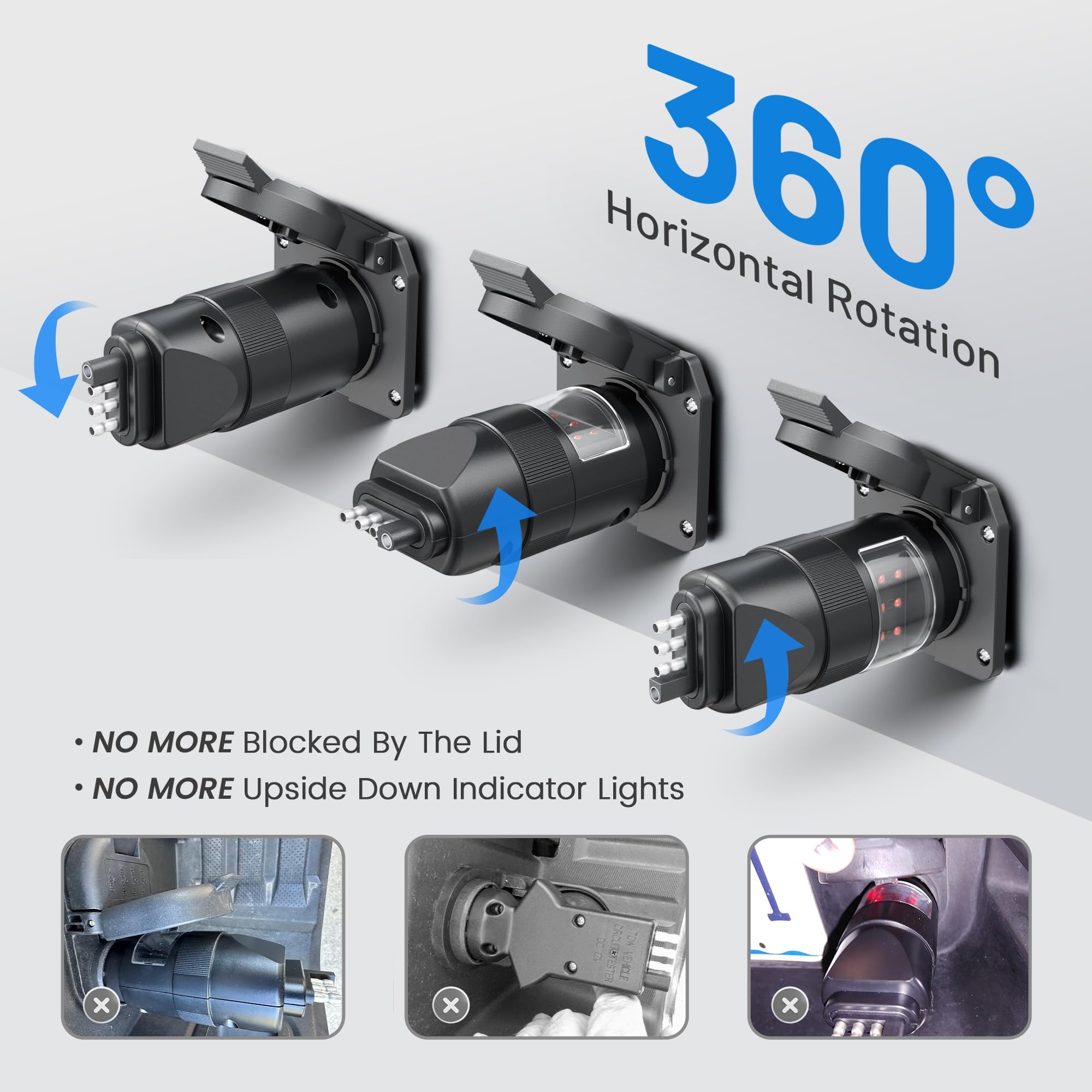 MECMO LED diagnostic matrix shows brake, turn, and taillight status.