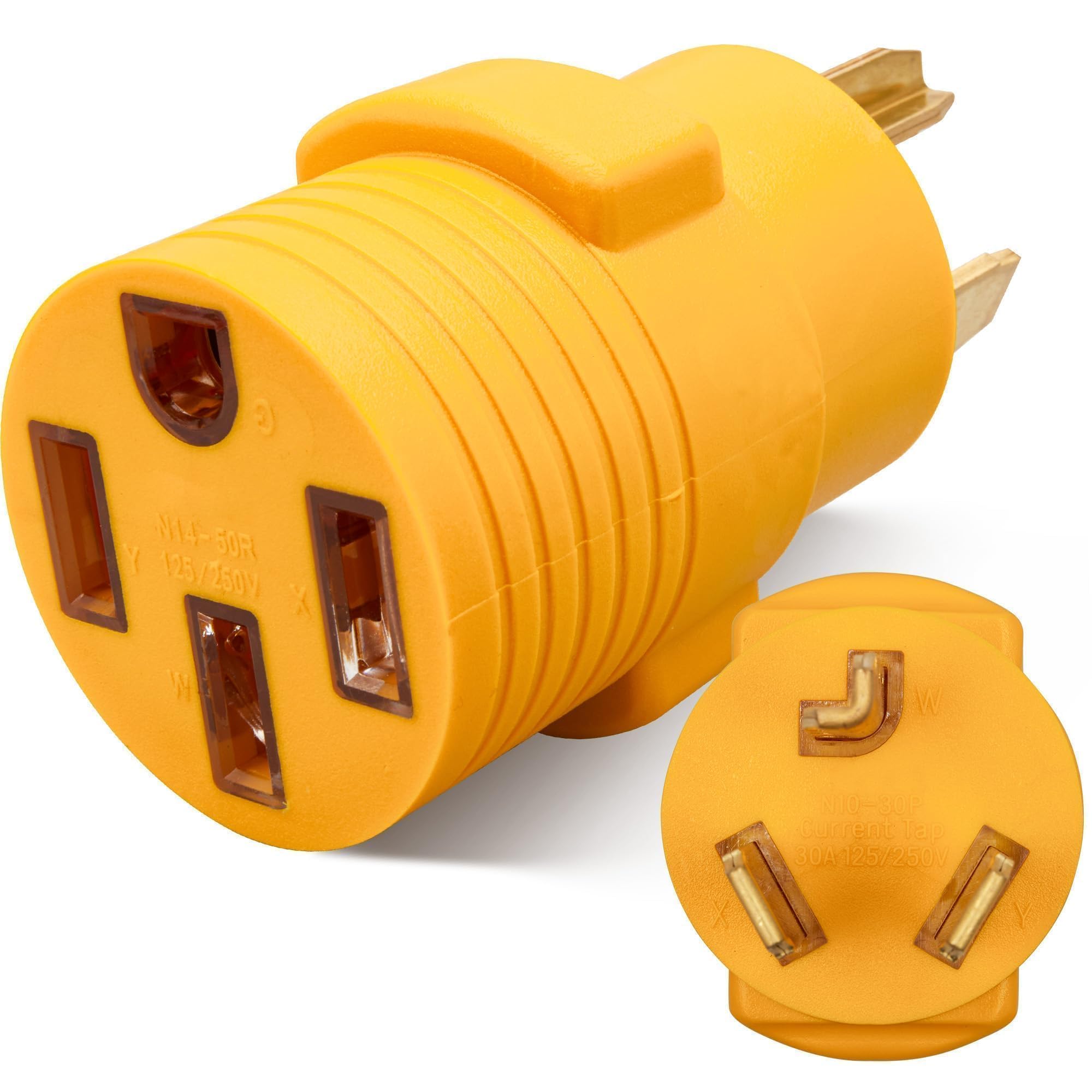 MECMO Level 2 adapter demonstrates outlet connection for temporary EV charging.