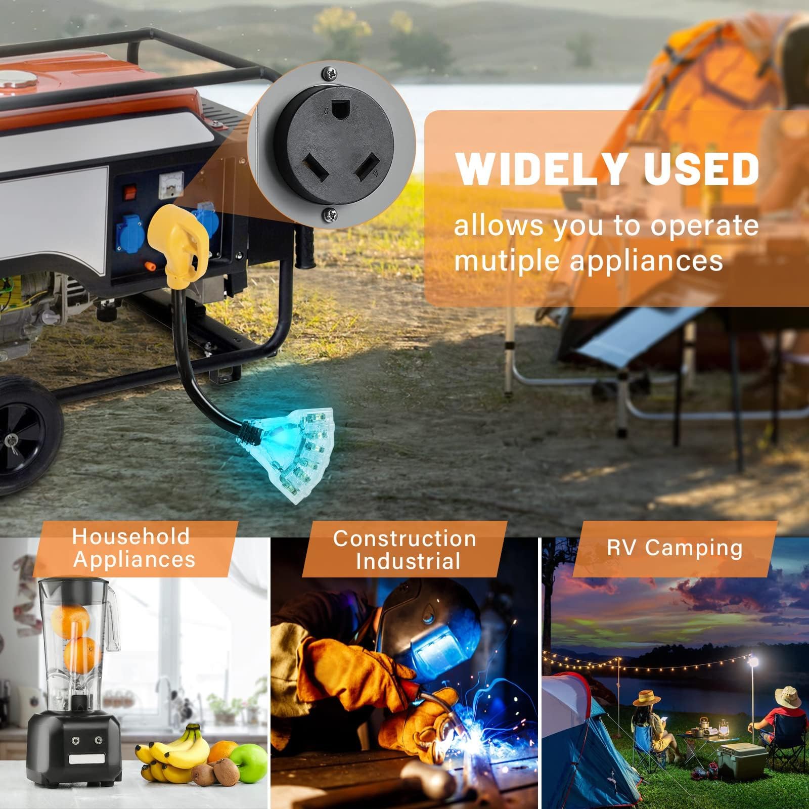 MECMO RV camping adapter ideal for camping and generator setups
