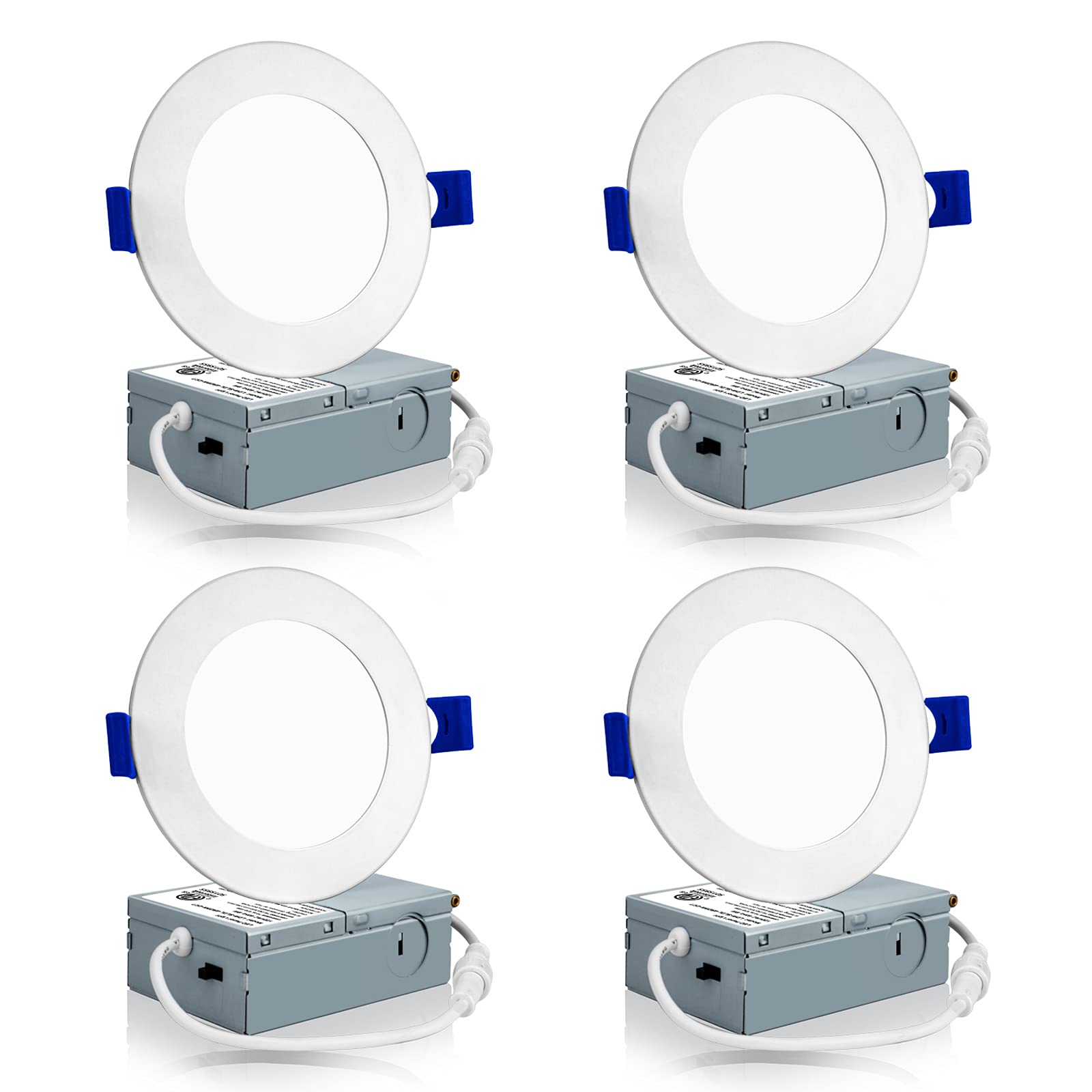 Meconard four-inch LED recessed light pack for versatile room lighting