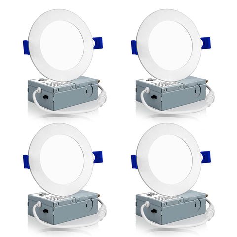 Meconard four-inch LED recessed light pack for versatile room lighting