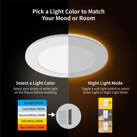 Meconard 5CCT switch for adjustable color temperature ambiance