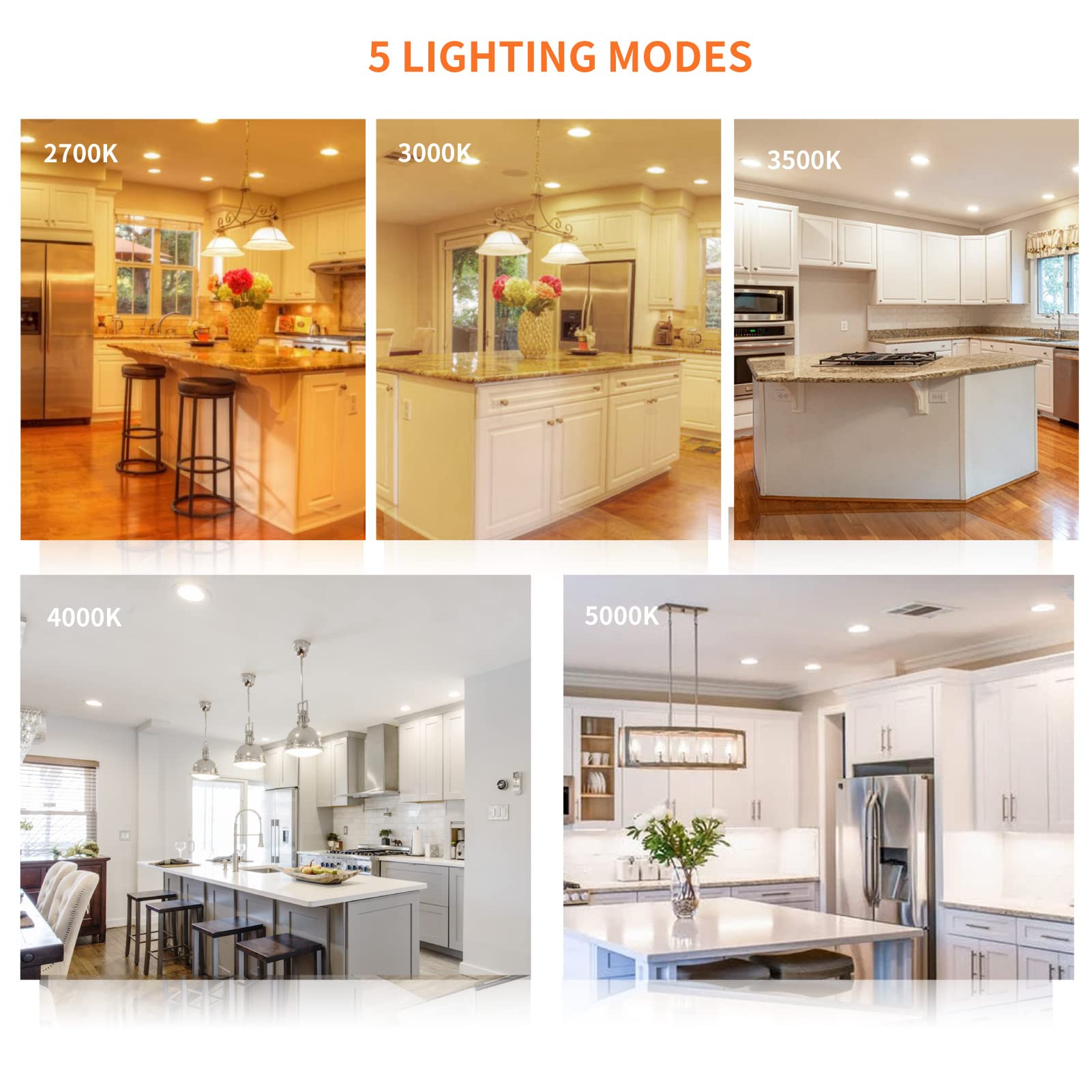 Meconard energy-saving 6-inch recessed light with optional dimming capability.