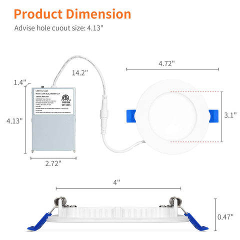Meconard 750 lumens from 9W LED downlight for bright efficiency.