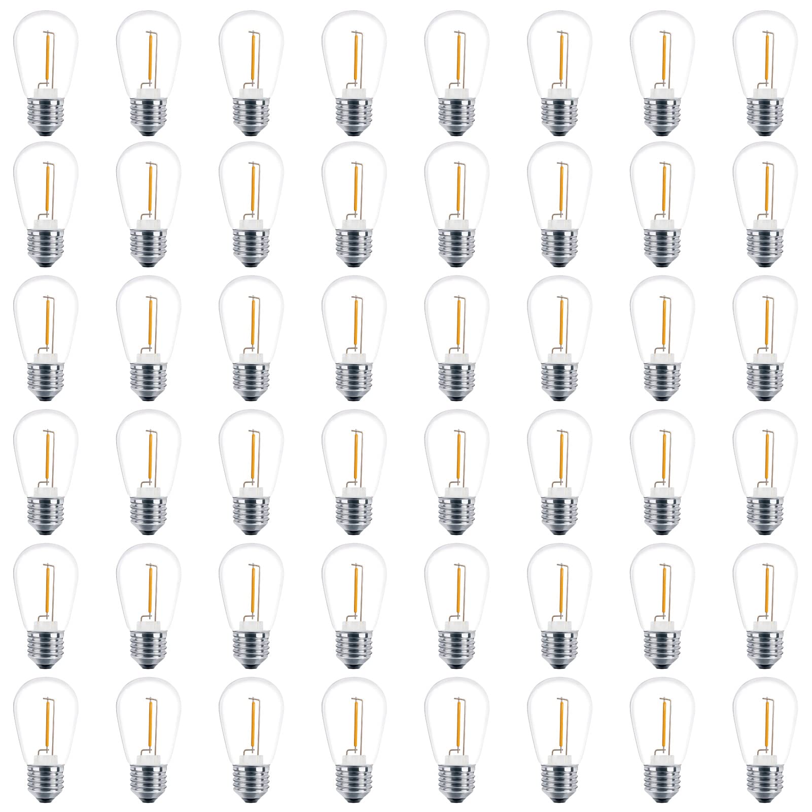 Meconard S14 LED bulbs pack view for outdoor lighting ready to install.