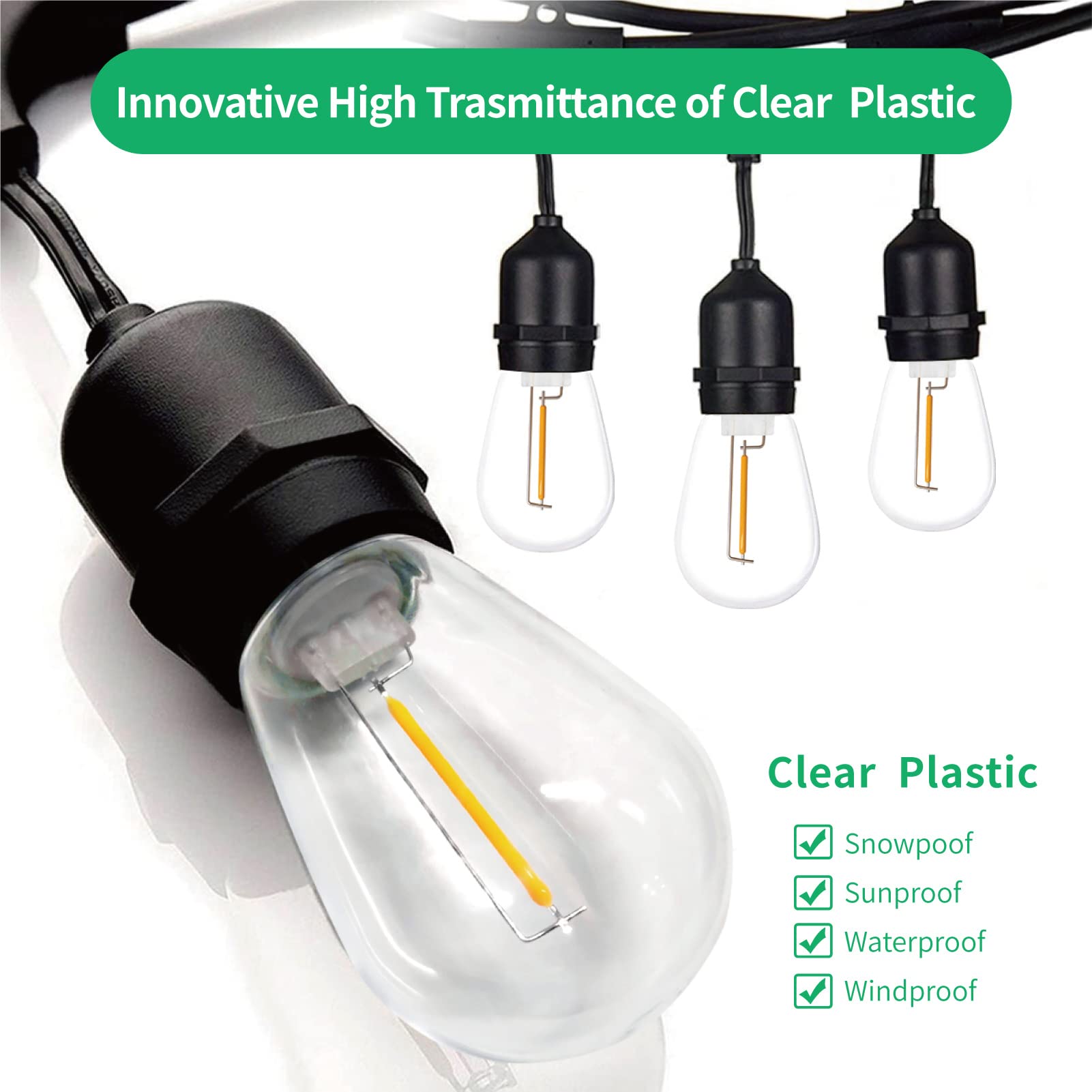 Meconard shatterproof plastic construction withstands outdoor conditions.