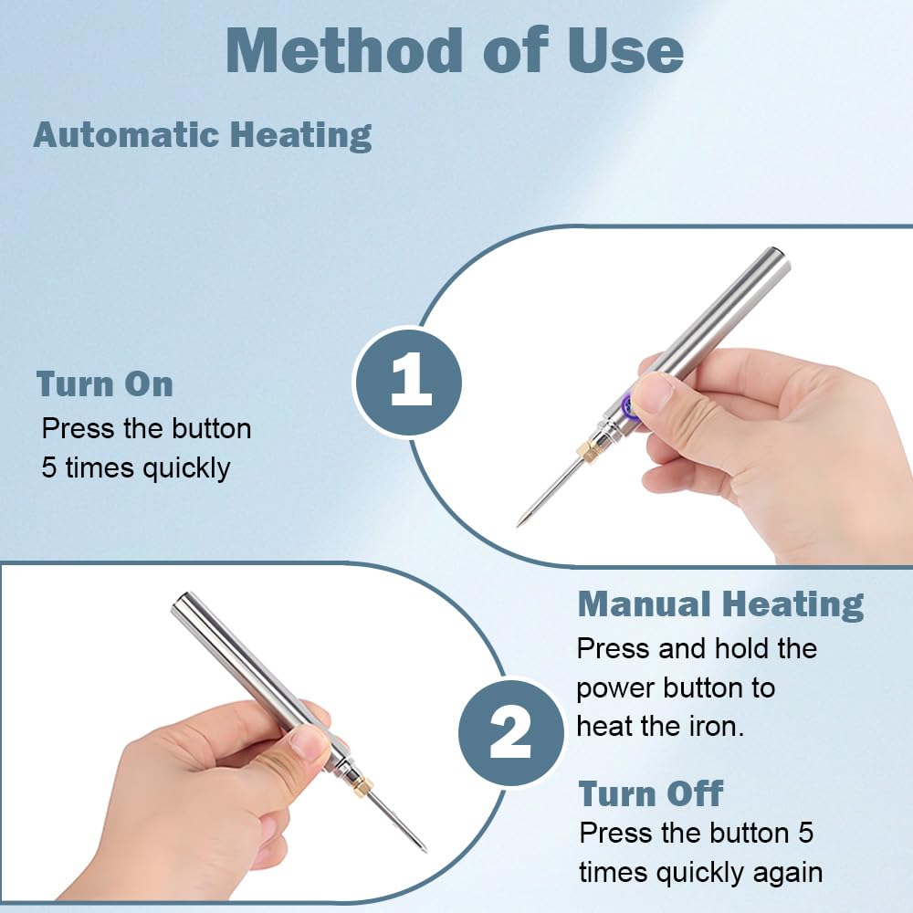 MecRecare cordless soldering iron two operating modes adapts to your task