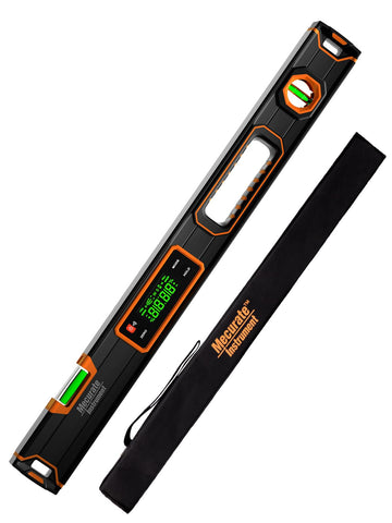 Mecurate 24 inch digital level display with backlit readings for precise angles