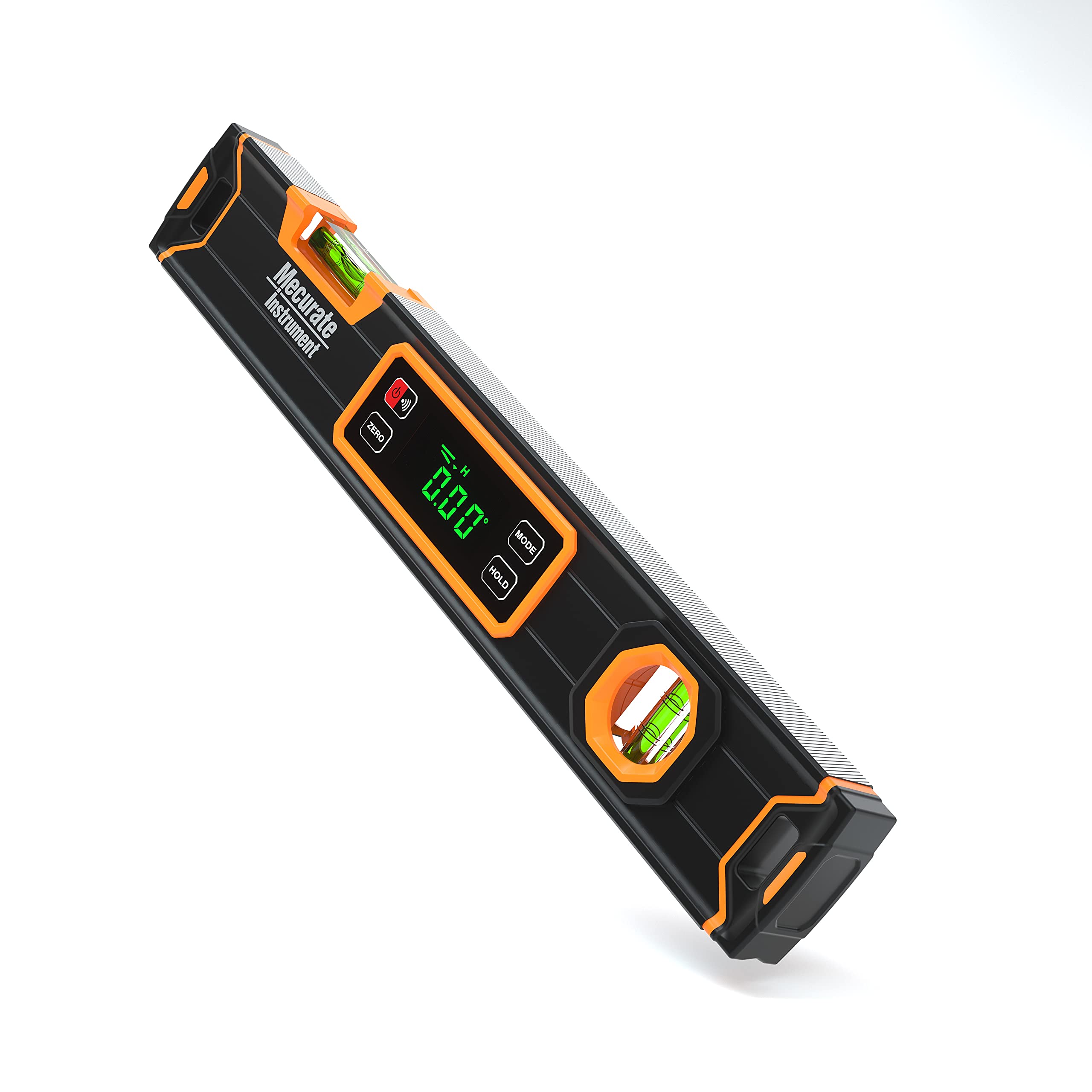 Mecurate digital level 15.7 inch LCD display showing precise readings