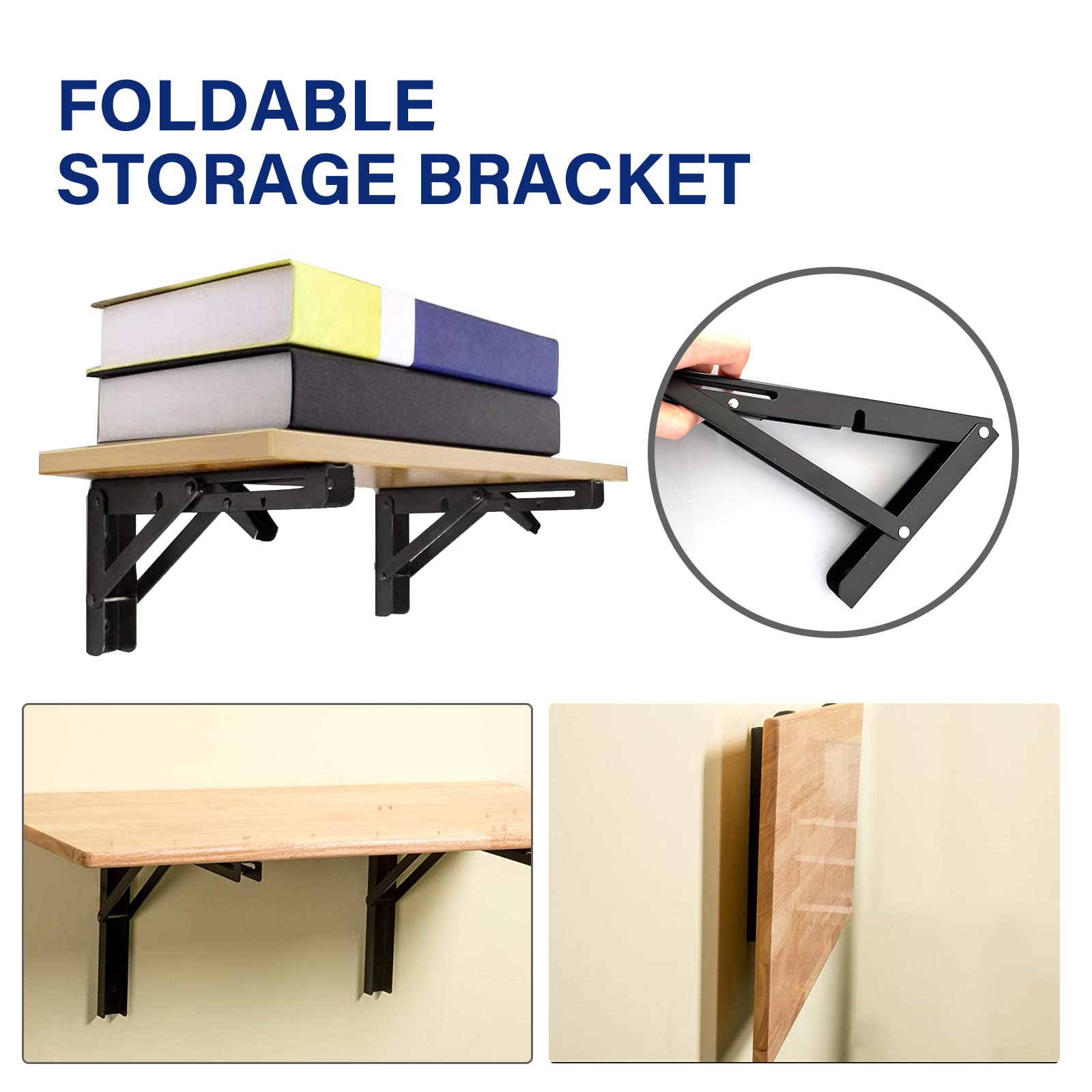 Medach kitchen-dining use brackets create compact surfaces for meals or homework.