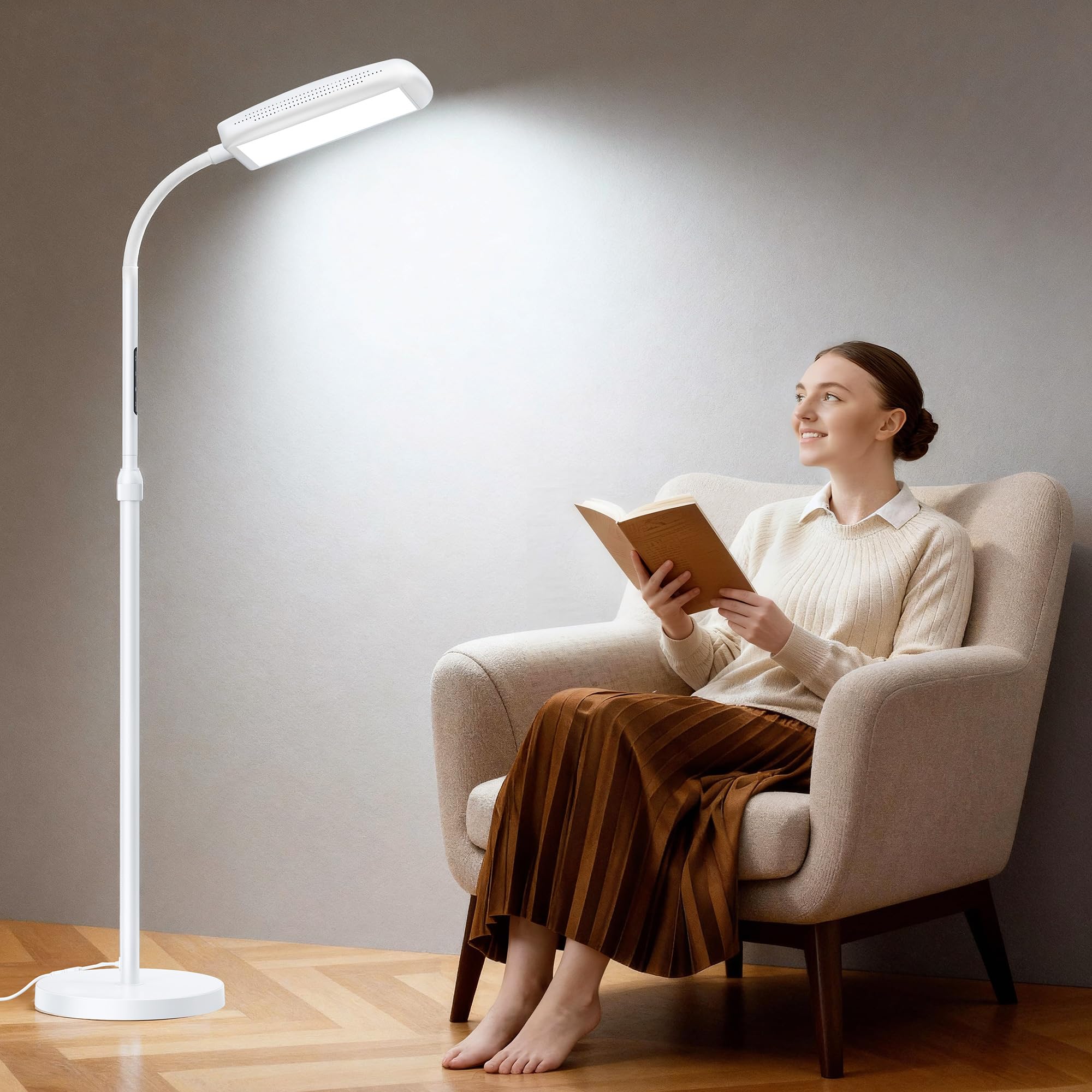 MediAcous Light Lamp 10000 Lux panel provides bright daylight-like illumination for home