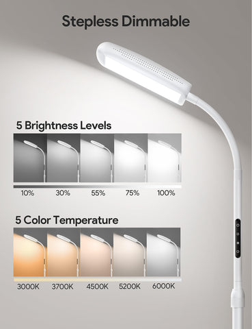 MediAcous lamp with adjustable brightness and color temperature for any task