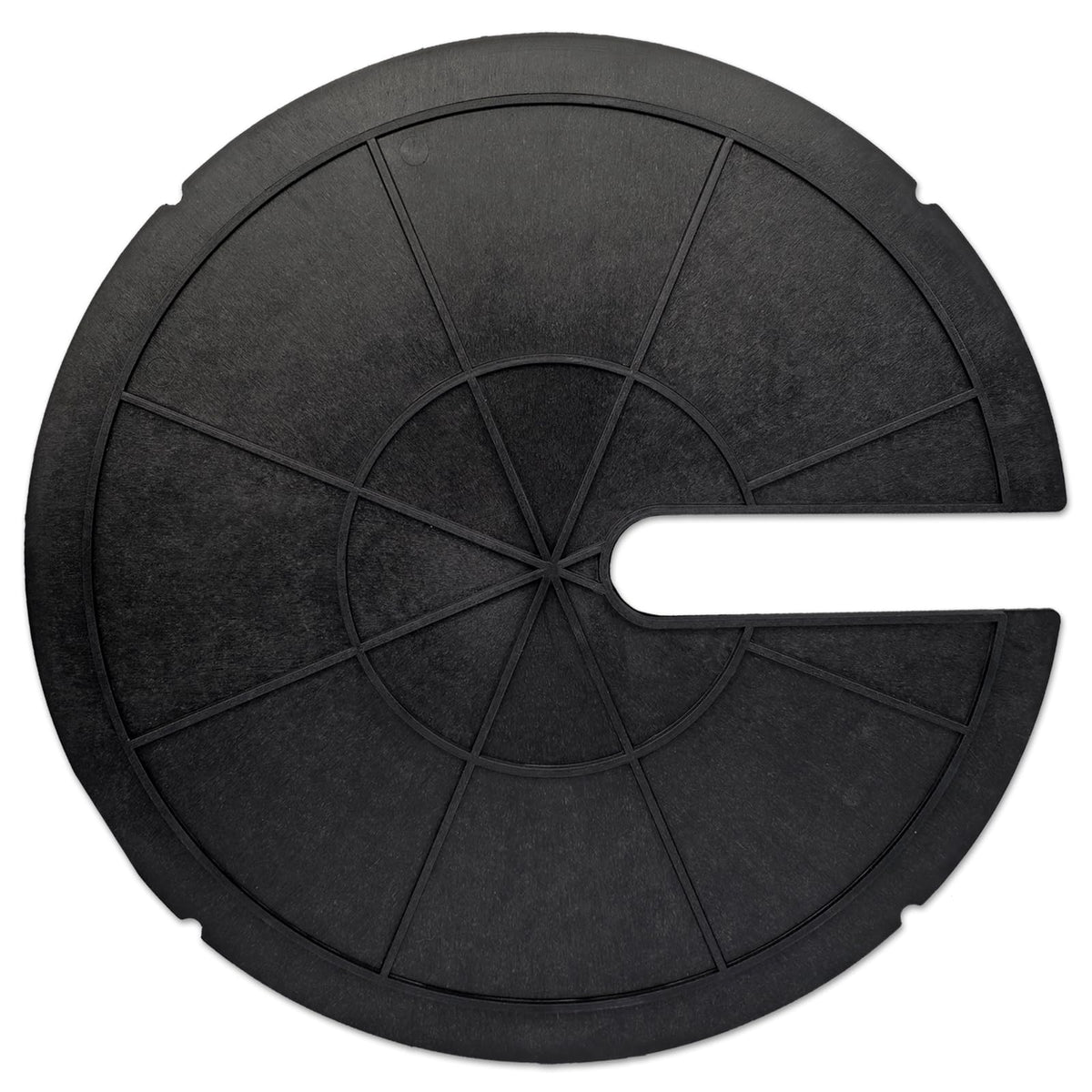 Medoore sump cover 17-7-inch top view with precise fit for basins and wells.