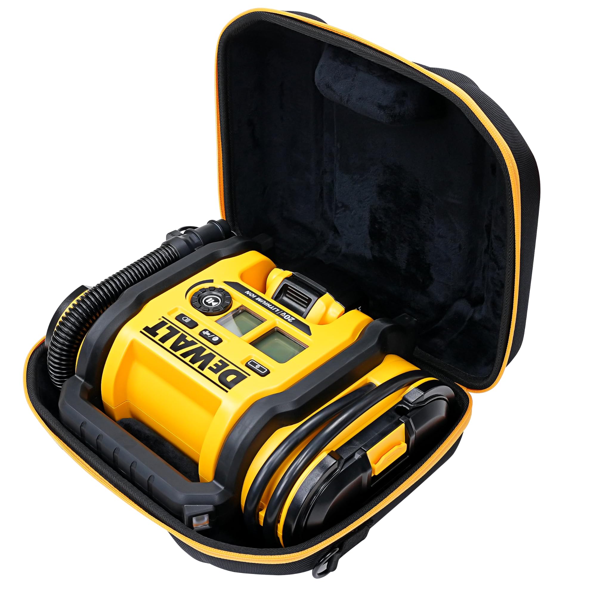 MeEazy hard case exterior with reinforced shell for Dewalt DCC020IB inflator protection