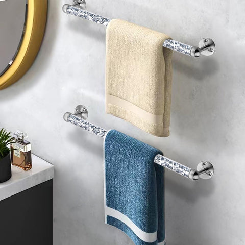 Meetart wall-mount towel rod installation shows secure setup for towels