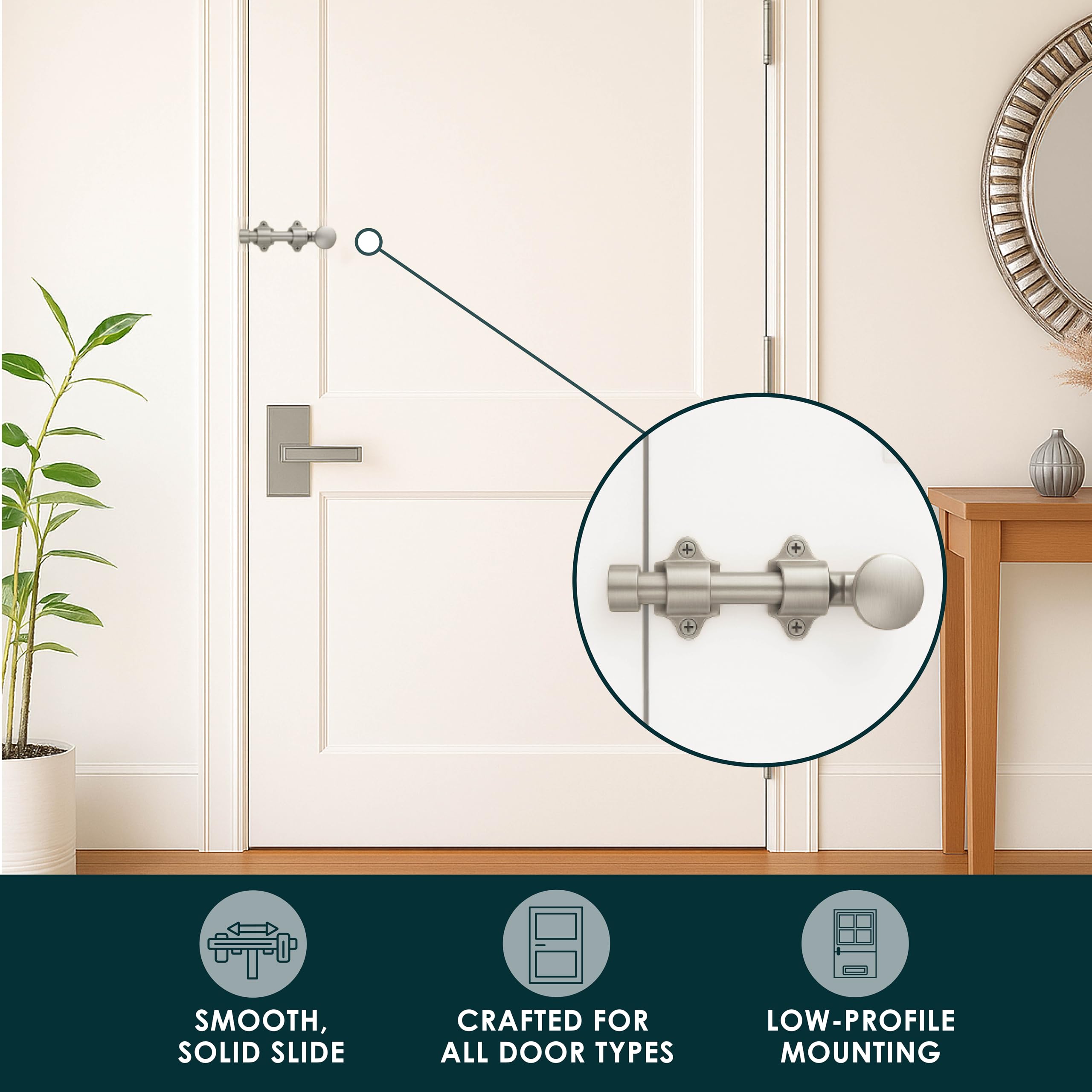 Installation steps for Mega Handles Dutch Door Bolt