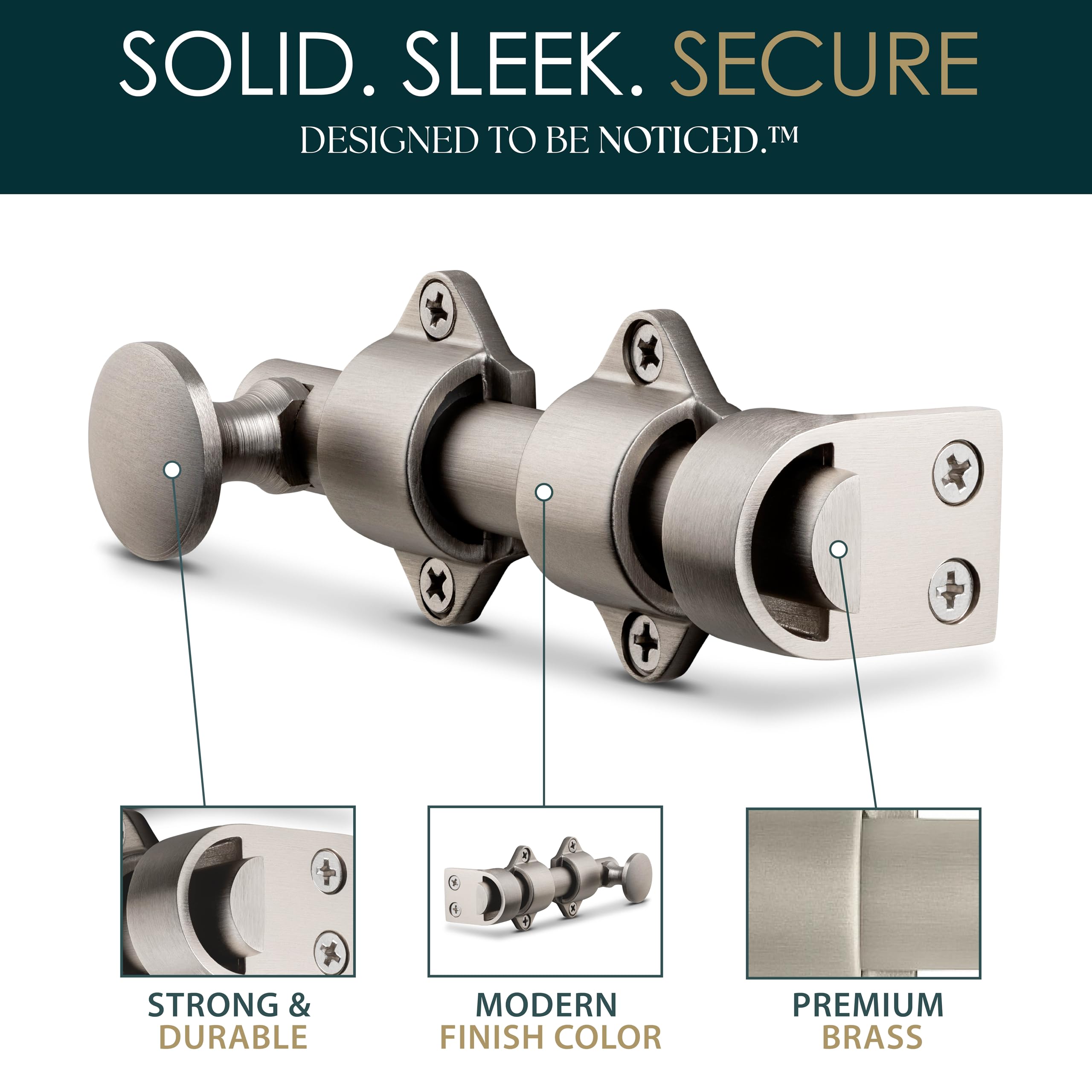 Mega Handles Dutch Door Bolt mounted on door edge for privacy