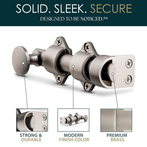 Mega Handles Dutch Door Bolt mounted on door edge for privacy