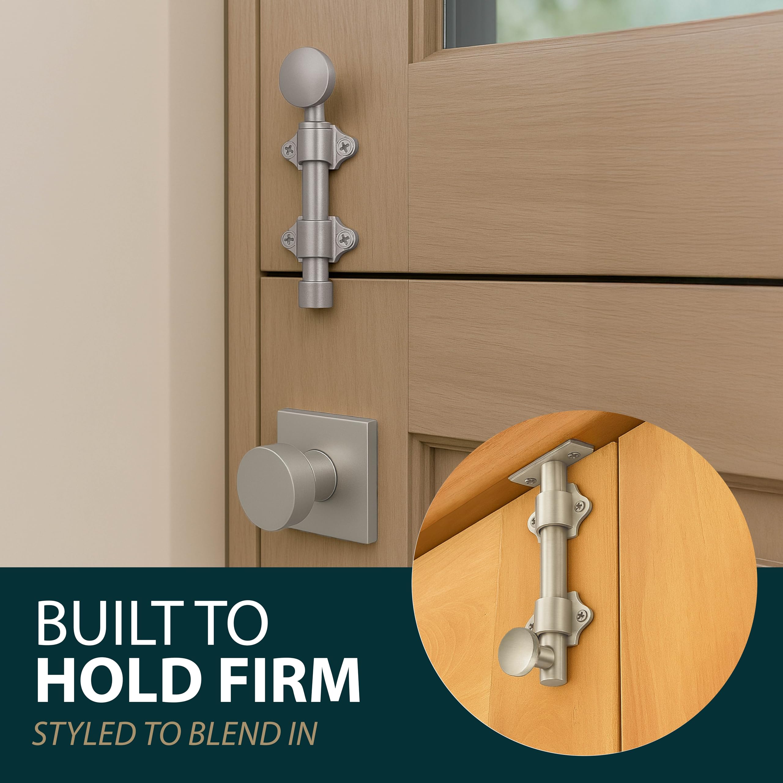 Mega Handles bolt on toy box lid for simple manual lock
