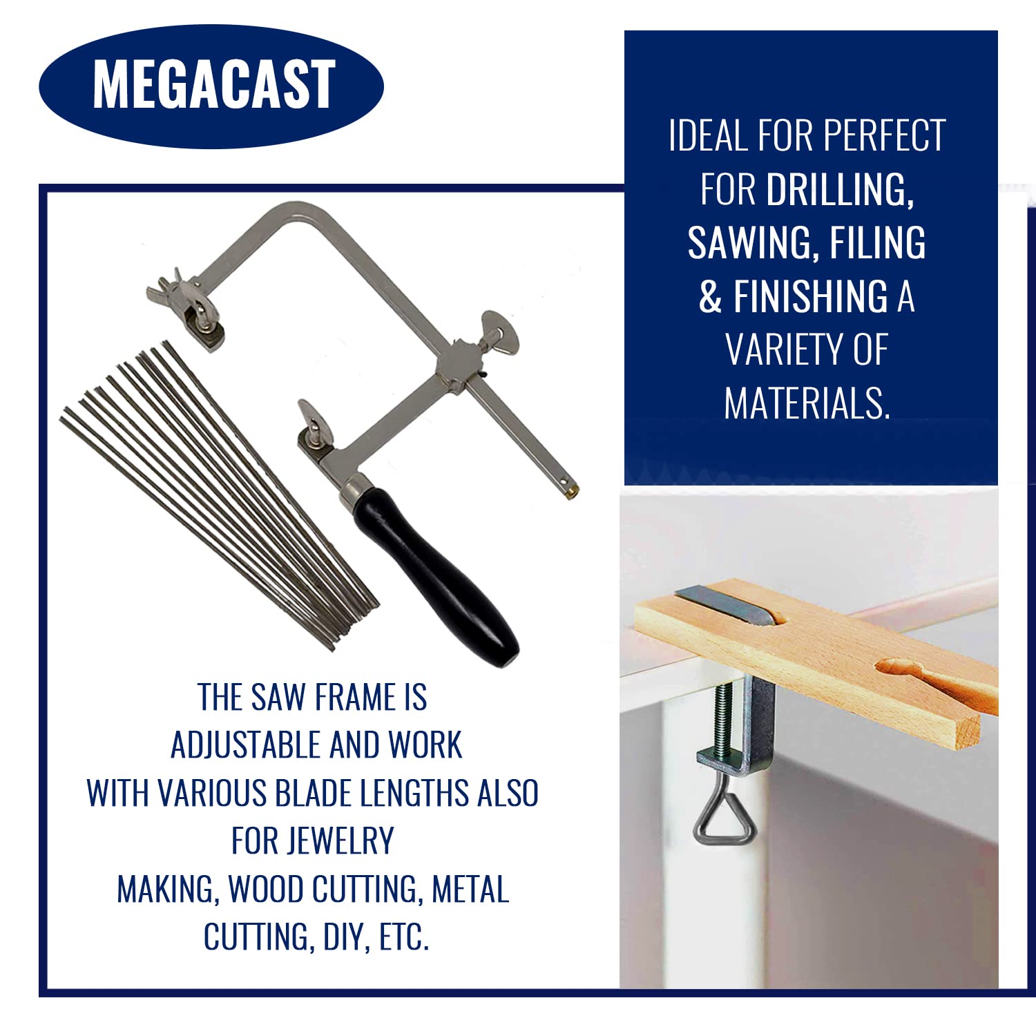 MegaCast compact storage case keeps blades organized and portable.