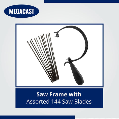 MegaCast 144-piece blades pack for versatile metal and jewelry work.