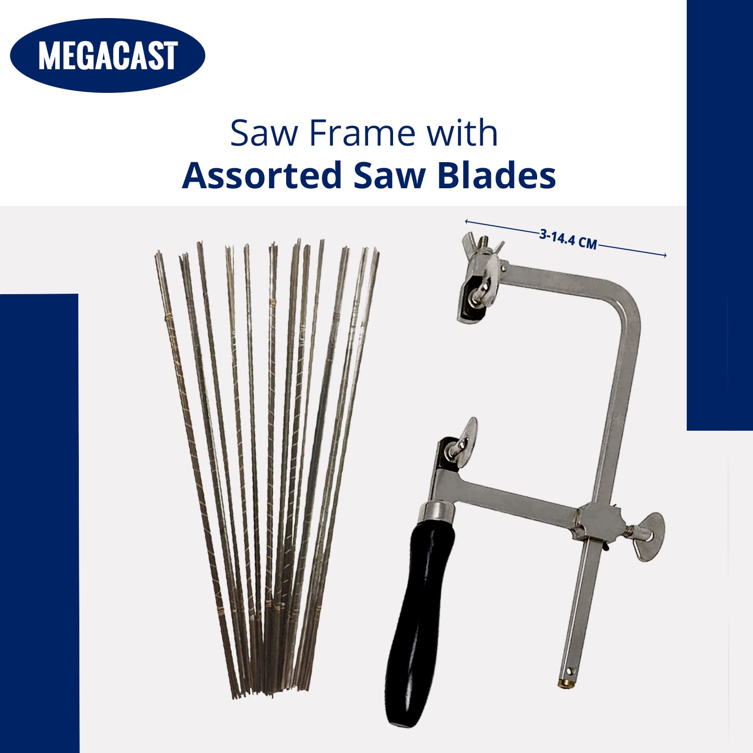 Close-up of MegaCast thumbscrews securing a blade for stability