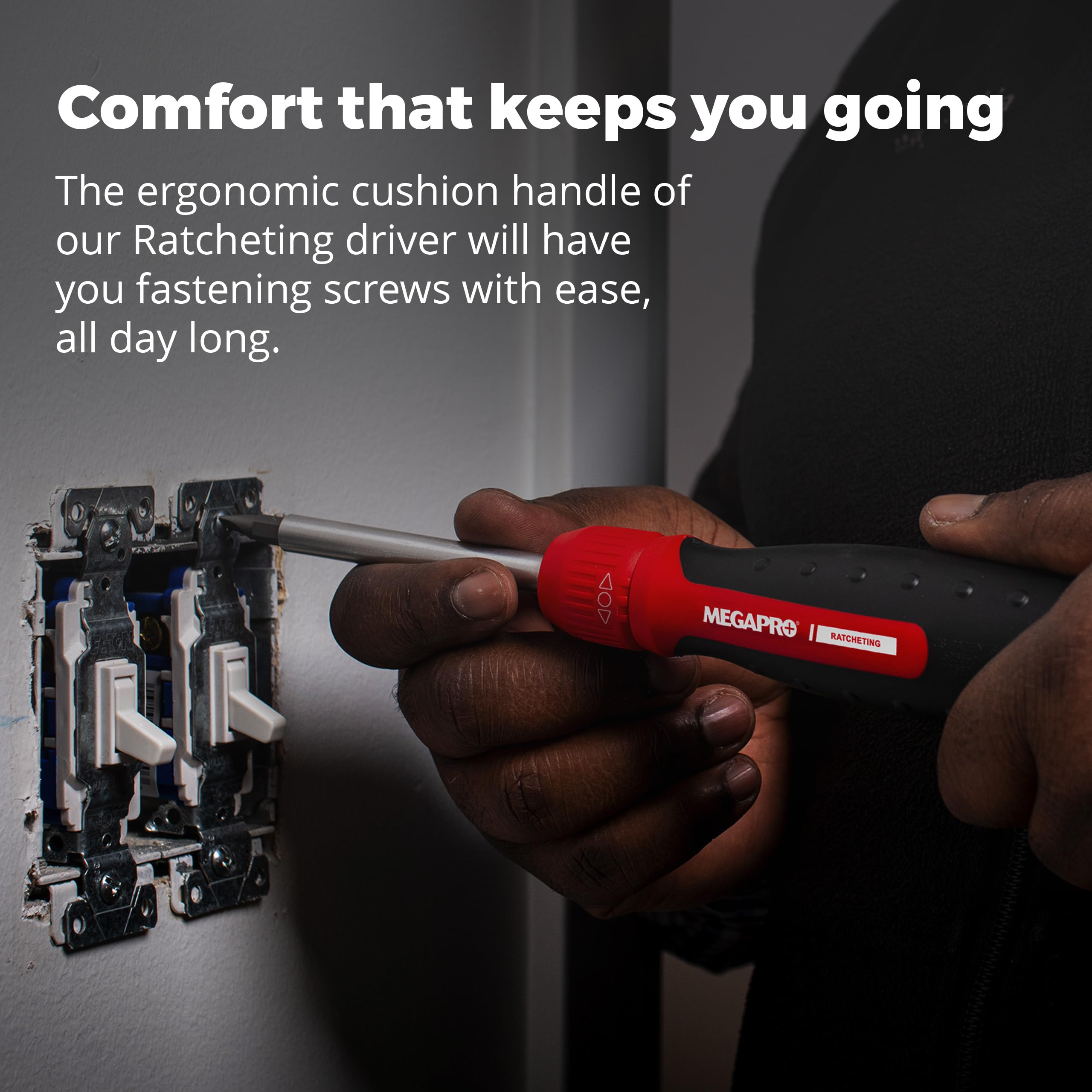 MEGAPRO Original 1/4-inch hex shaft compatible with multiple bits.